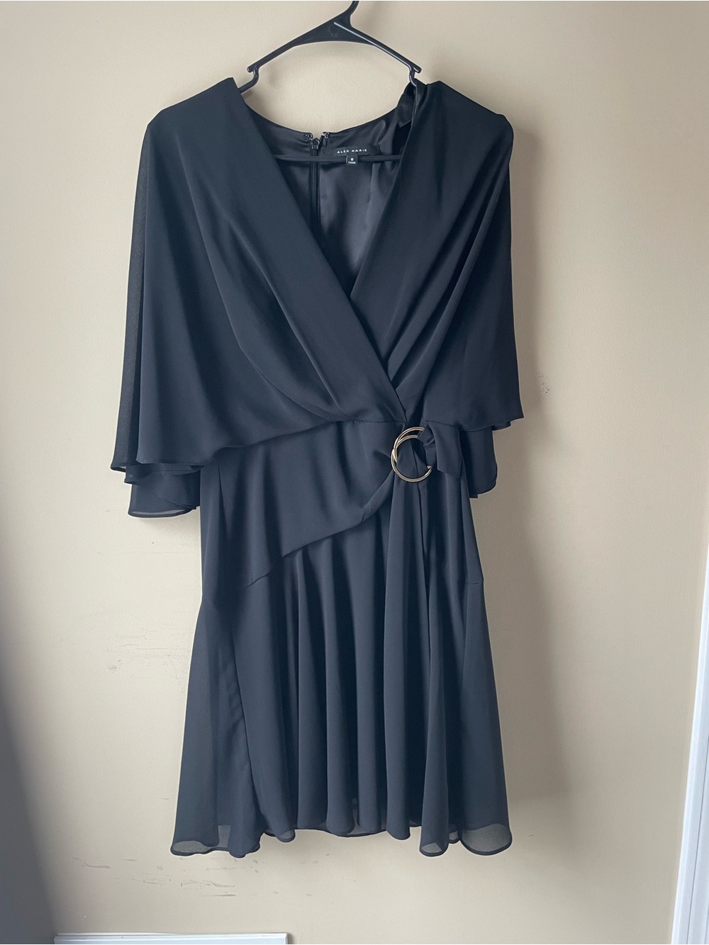 Alex Marie Black Knot-Detail Mini Dress